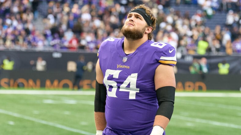 Blake Brandel offers versatility up and down Vikings offensive line — and an  'atrocious' Griddy