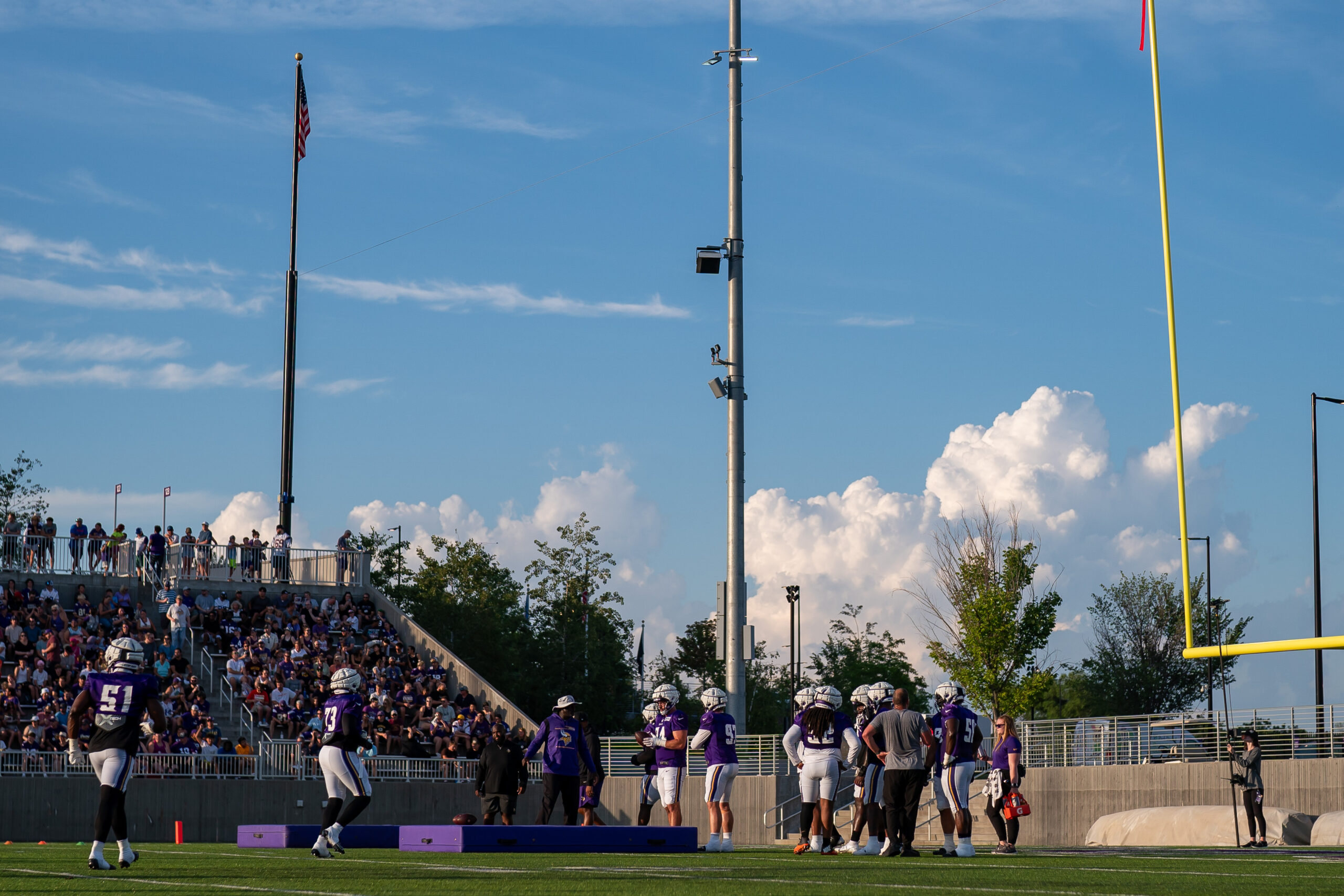 Minnesota Vikings guard Ed Ingram takes part in drills at the NFL football  team's rookie minicamp in Eagan, Minn., Friday, May 13, 2022. (AP  Photo/Craig Lassig Stock Photo - Alamy