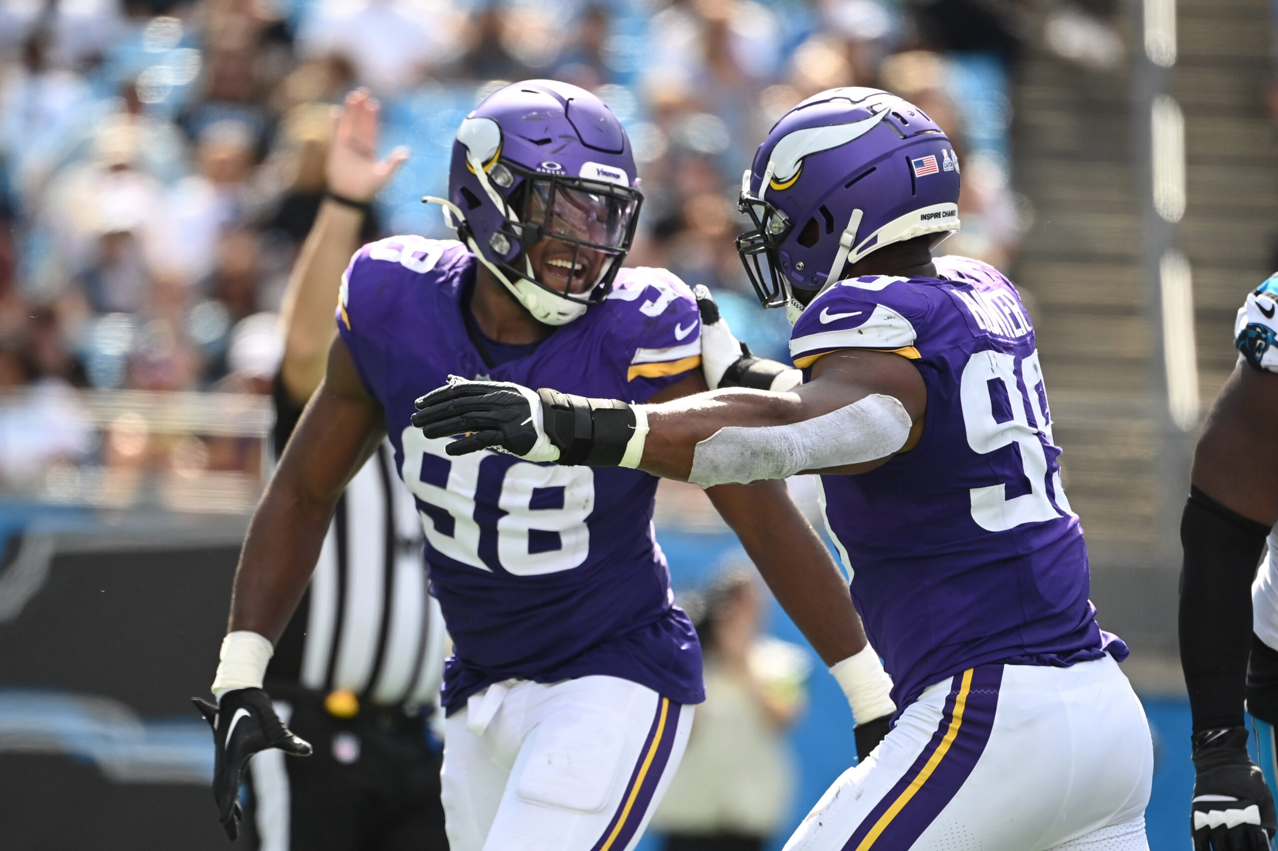 Equipment Staff Prepares Primetime Purple Jerseys for Vikings-Cowboys Game