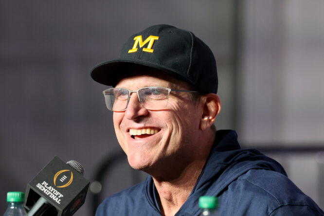 Harbaugh in action