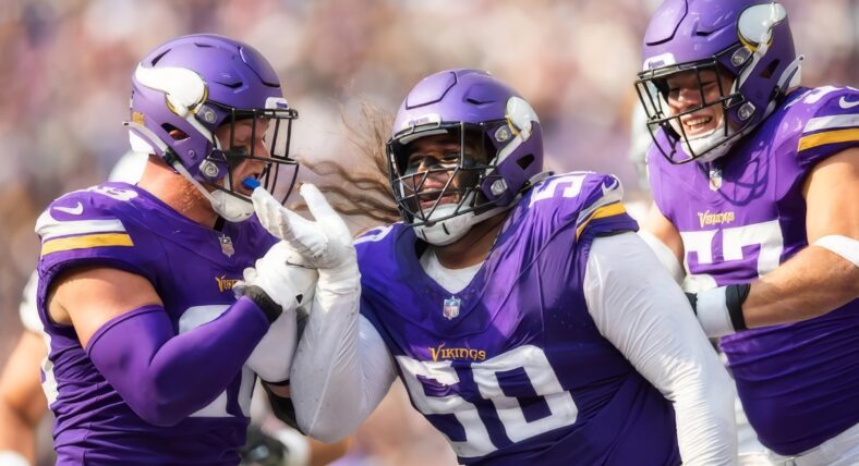 Levi Drake Rodriguez in 2024. Vikings DT.