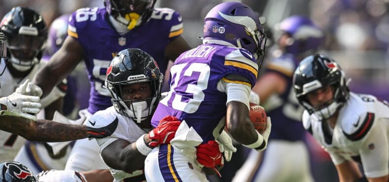 Vikings WR Silas Bolden in the preseason, 2025.