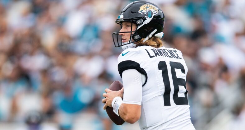 Jaguars QB Trevor Lawrencce in 2024.