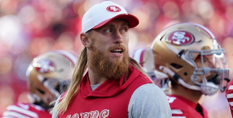 49ers TE George Kittle in the 2025 preseason.