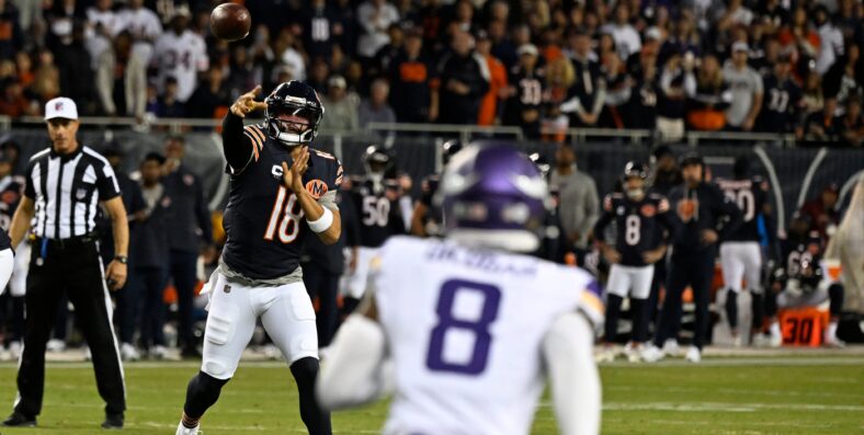 Caleb Williams against the Vikings in Week 1 of 2025