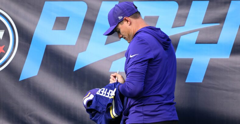 Vikings HC Kevin O'Connell in the 2025 preseason after the Vikings have shaken up everything.