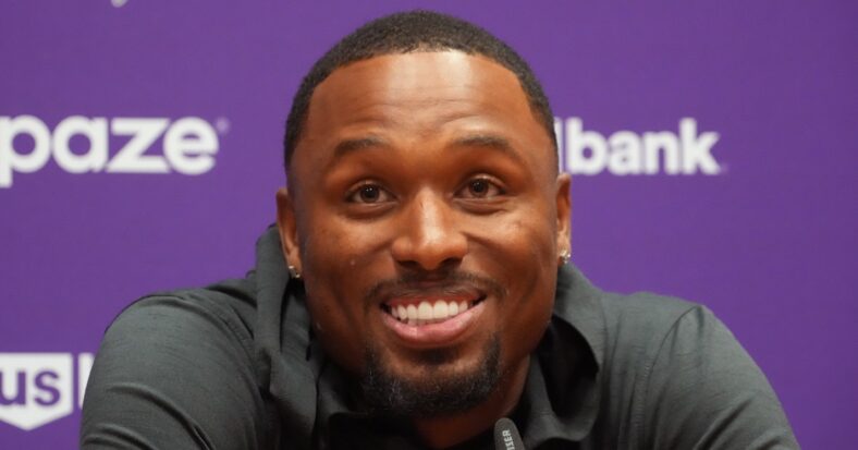 Isaiah Rodgers speaks at press conference in Dublin before International Series game.