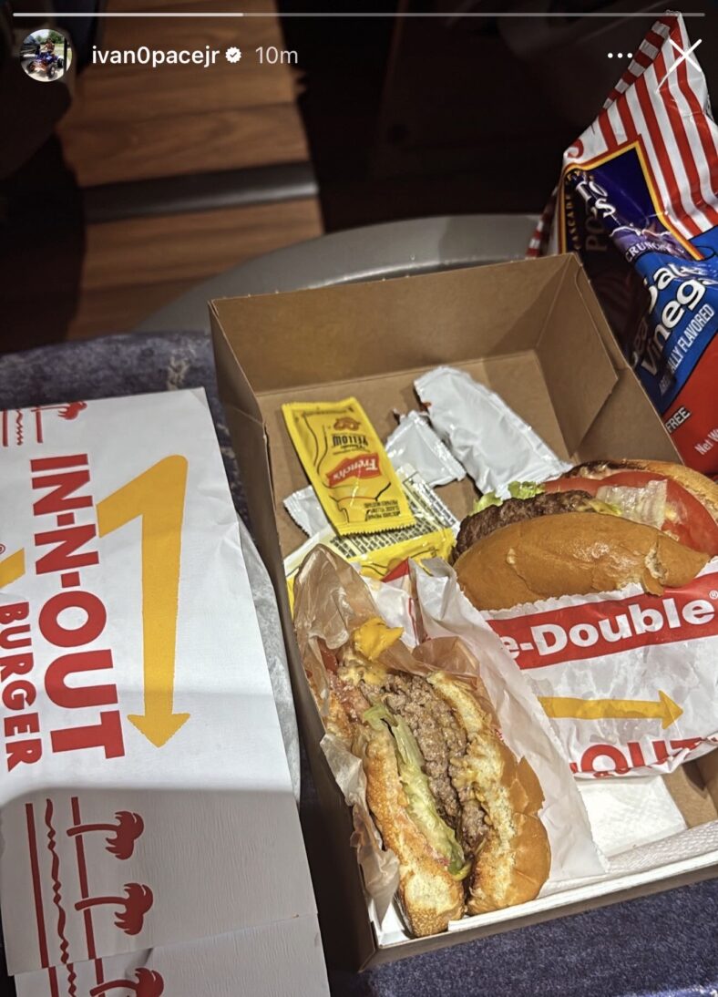 Ivan Pace Jr. shares a photo of his meal on Instagram the day after a Vikings loss, prompting fan backlash.