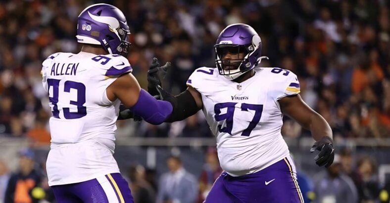 Minnesota Vikings defensive tackles Jonathan Allen and Javon Hargrave in Week 1 2025