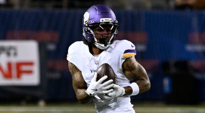 Vikings WR Jalen Nailor in Week 1 of 2025
